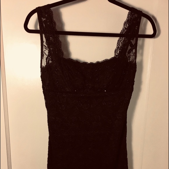 Black lace bead sparkle dress - Picture 6 of 8